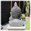 Tuinbeeld Boeddha buste M donker_2