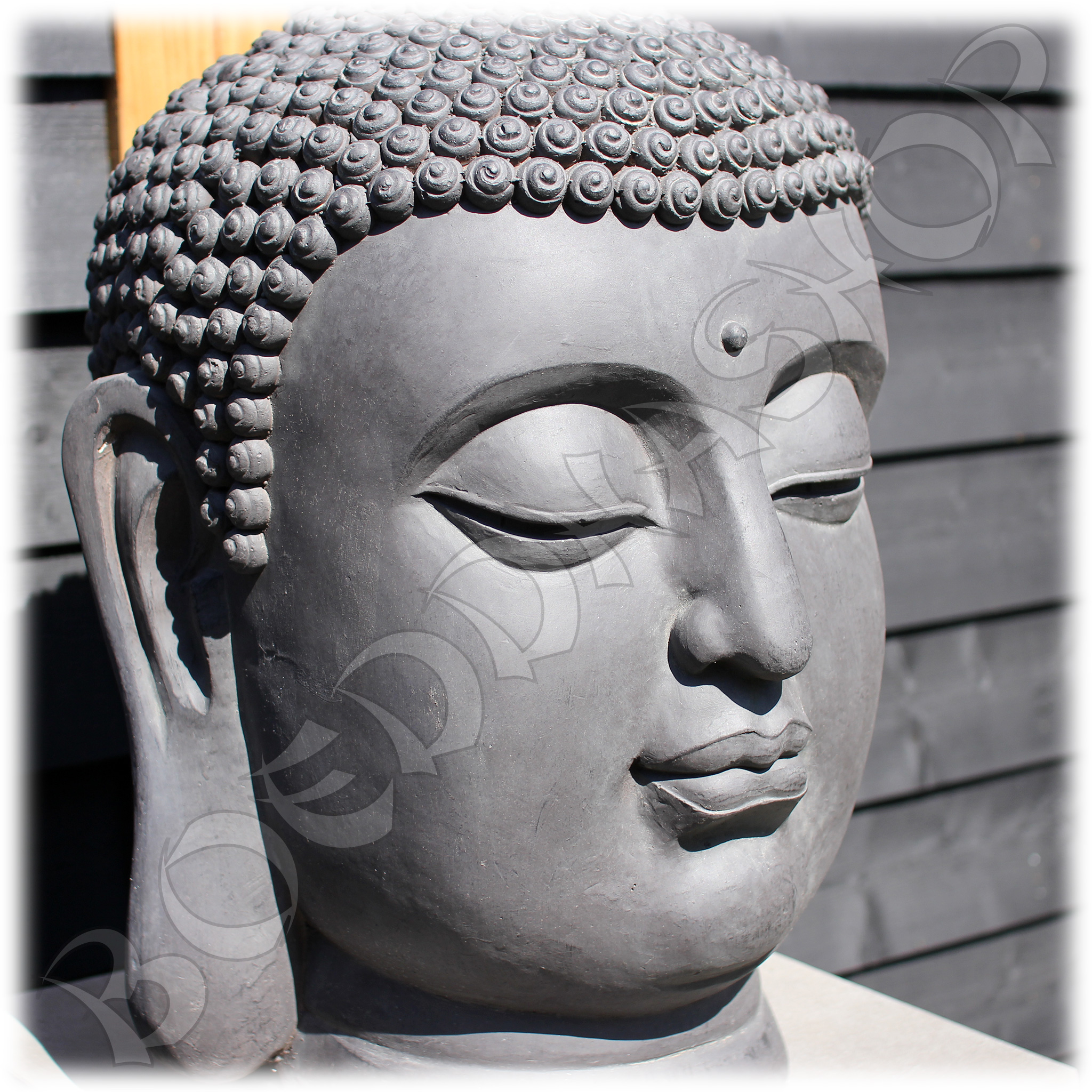 Tuinbeeld Boeddha hoofd XL donker |