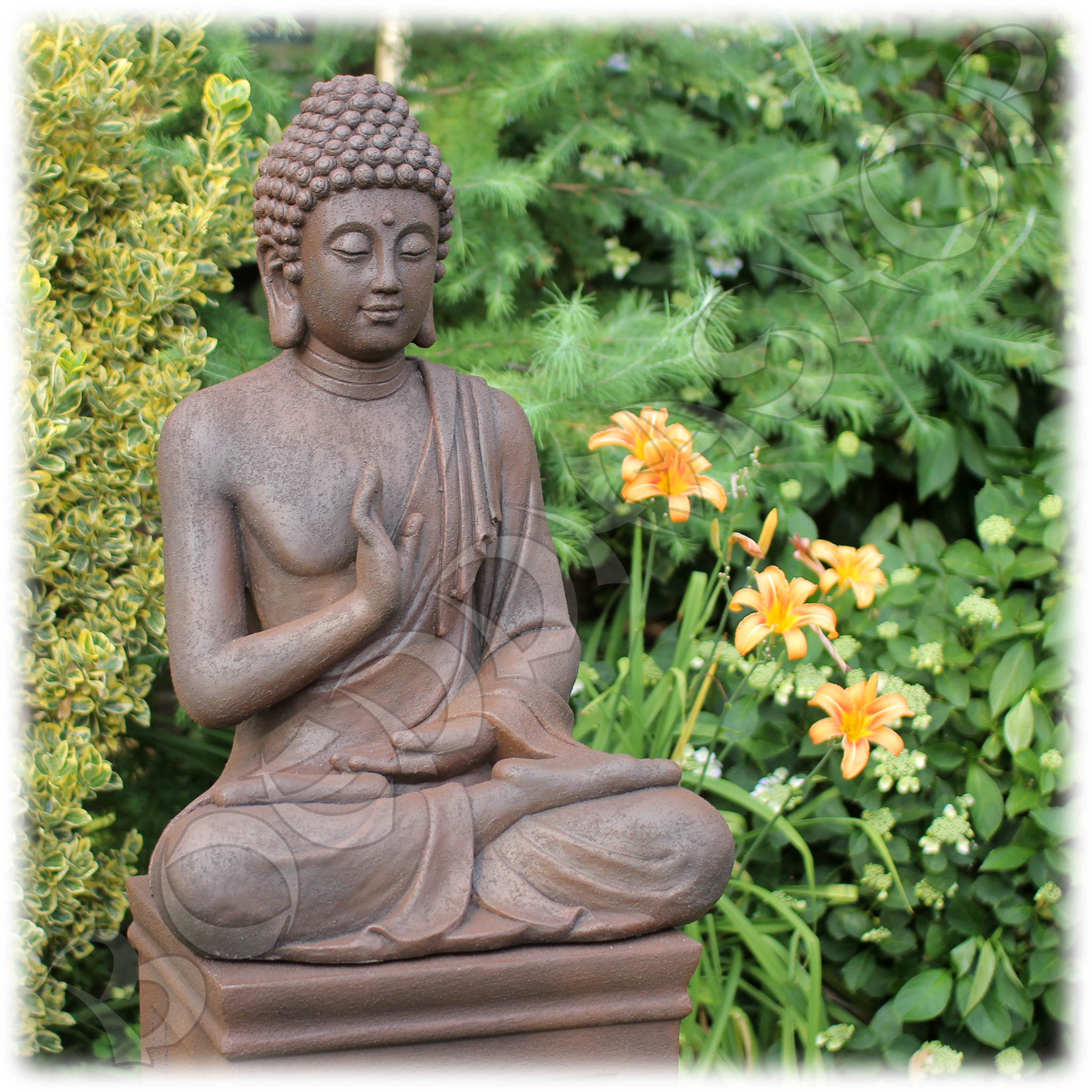 Oxideren faillissement Voorouder Tuinbeeld Boeddha namaskara rustiek XL | Boeddhashop