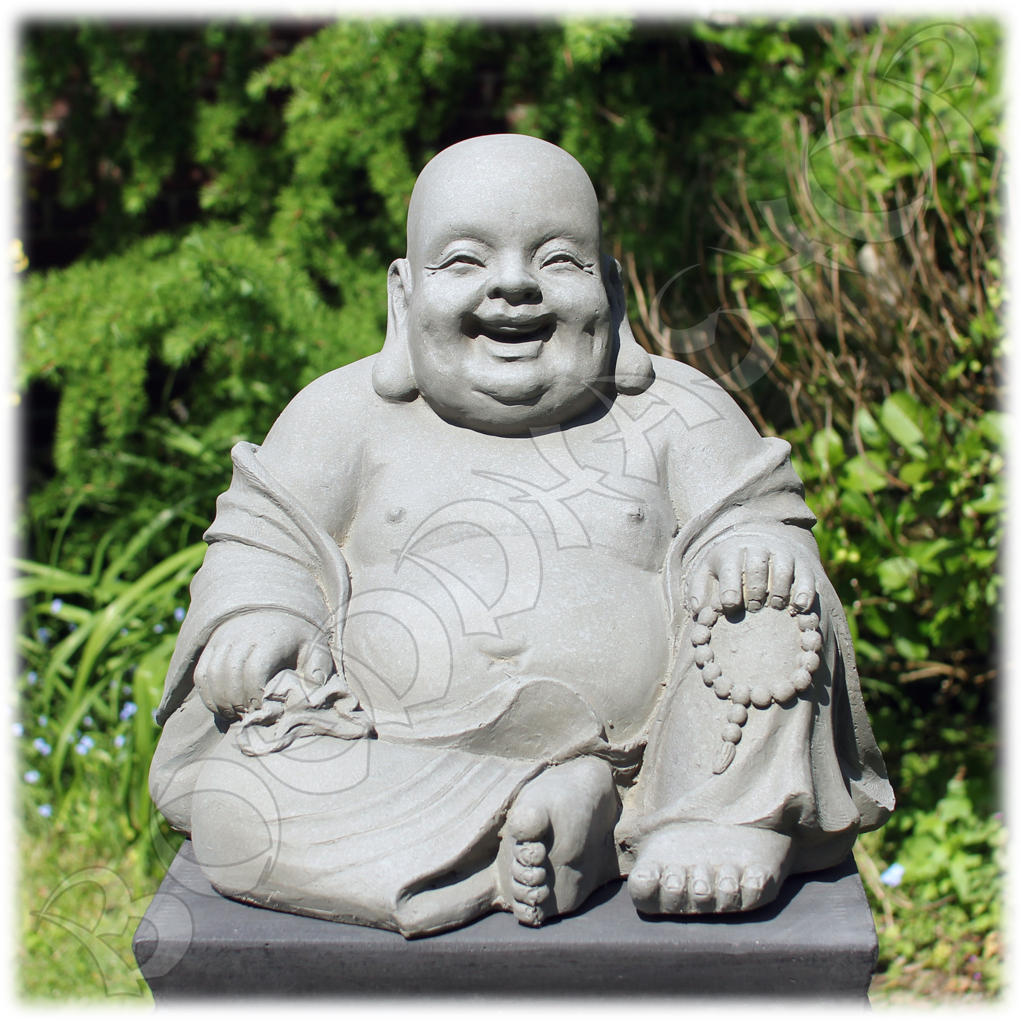 Geweldig Haarvaten Dan Tuinbeeld Happy Boeddha L licht | Boeddhashop