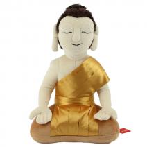 Eerbetoon Afdaling ik ben gelukkig My First Buddha" knuffel wit M | Boeddhashop